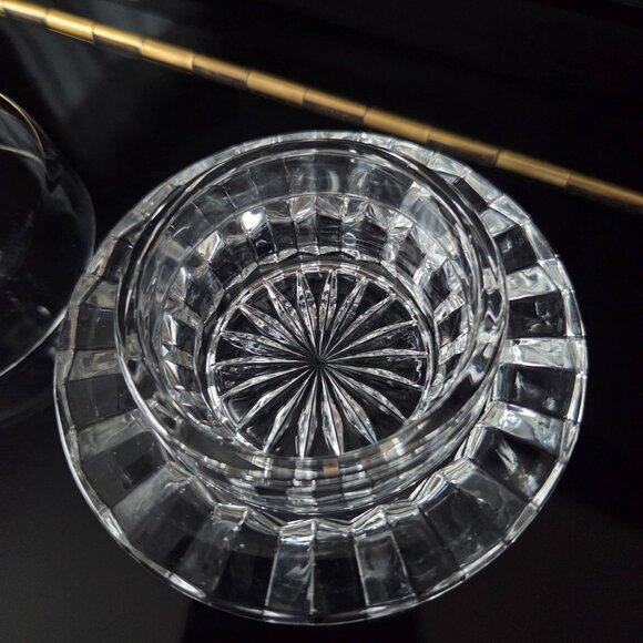 Mikasa glass butter or jam dish with lid. - Picture 3 of 5